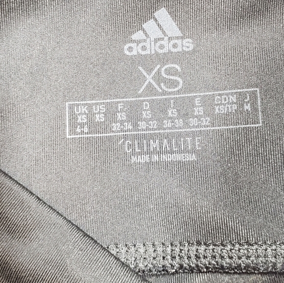 Adidas Climalite 3 Stripe Leggings Size XS - Picture 5 of 6